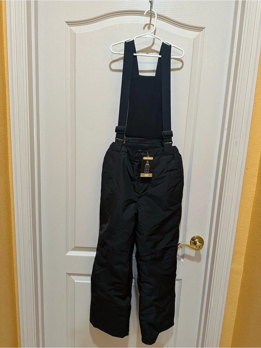 The Children's Place Black Kids Snow Pants with Suspenders